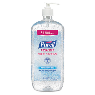 PURELL ADVANCED REFRESHING GEL HAND SANITIZER, CLEAN SCENT, 1 L, 4/CARTON (308004CMR)