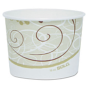 Dart Single Poly Paper Containers, 16 oz, 4.5" Diameter x 3.2"h, Symphony Theme, 500/Carton (VS516SYM)