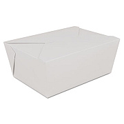 SCT ChampPak Retro Carryout Boxes, #4, 7.75 x 5.5 x 3.5, White, Paper, 160/Carton (0774)