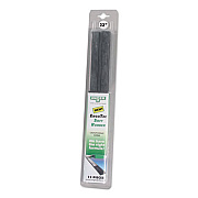Unger ErgoTec Replacement Squeegee Blades, 16" Wide Blade, Black Rubber, Soft, 12/Pack (RT40)