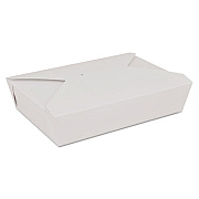 SCT ChampPak Retro Carryout Boxes, #2, 7.75 x 5 5 x 1 88, White, Paper, 200/Carton (0772)