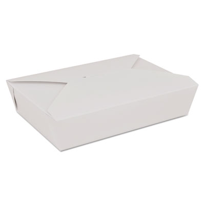 SCT ChampPak Retro Carryout Boxes, #2, 7.75 x 5 5 x 1 88, White, Paper, 200/Carton (0772)