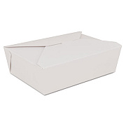 SCT ChampPak Retro Carryout Boxes, #3, 7.75 x 5.5 x 2.5, White, Paper, 200/Carton (0773)