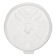 Dart Lift n' Lock Plastic Hot Cup Lids, With Straw Slot, Fits 10 oz to 14 oz Hot Cups, Translucent, 100/Sleeve, 10 Sleeves/Carton (12FTLS)