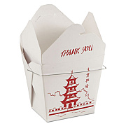 GW Microwavable Food Box With Handle, Paperboard, White, 32 Oz, 450/carton (32FPP)