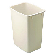 Rubbermaid Open-Top Wastebasket, 9 gal, Plastic, Bisque, 6/Carton (2806BISCT)