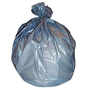 RePrime Right Sack Can Liners, 56 gal, 40.64 mic, 44" x 55", Gray, 100/Carton (H56G)
