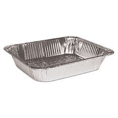 HFA Aluminum Steam Table Pans, Half-Size Deep, 10.38 x 2.56 x 12.75, 100/Carton (32100)