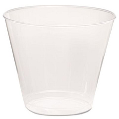 WNA Comet Plastic Tumbler, Squat, 5 oz, Clear, 50/Pack, 20 Packs/Carton (T5S)