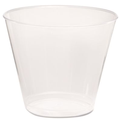 WNA Comet Plastic Tumbler, Squat, 5 oz, Clear, 50/Pack, 20 Packs/Carton (T5S)