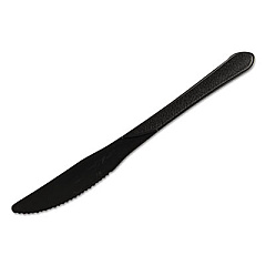 GEN Heavyweight Cutlery, Knives, 7 1/4", Polypropylene, Black, 1000/Carton (GENHYBKN)