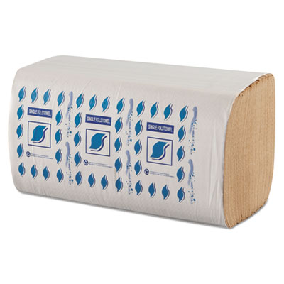 GEN Single-Fold Paper Towels, 1-Ply, 9 x 9.25, Kraft, 334/Pack, 12 Packs/Carton (SF5001K)