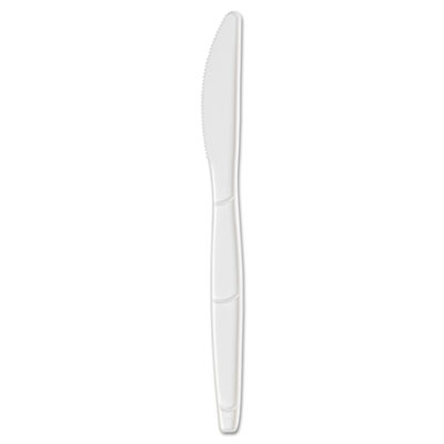 Dixie SmartStock Plastic Cutlery Refill, Series-B, Mediumweight Knife, White, 40/Pack, 24 Packs/Carton (SSK21P)