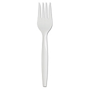 Dixie SmartStock Plastic Cutlery Refill, Series-B, Mediumweight Fork, White, 40/Pack, 24 Packs/Carton (SSF21P)