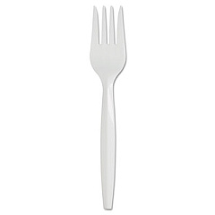 Dixie SmartStock Plastic Cutlery Refill, Series-B, Mediumweight Fork, White, 40/Pack, 24 Packs/Carton (SSF21P)