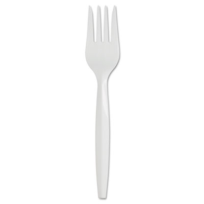 Dixie SmartStock Plastic Cutlery Refill, Series-B, Mediumweight Fork, White, 40/Pack, 24 Packs/Carton (SSF21P)