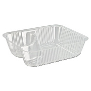Dart ClearPac Small Nacho Tray, 2 Compartments, 5 x 6 x 1.5, Clear, Plastic, 125/Bag, 4 Bags/Carton (C56NT2)