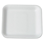 Genpak SUPERMARKET TRAY, 5.25 X 5.25 X 0.5, WHITE, 125/BAG, 8 BAGS/CARTON (1SWH)