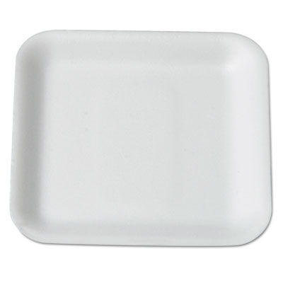 Genpak SUPERMARKET TRAY, 5.25 X 5.25 X 0.5, WHITE, 125/BAG, 8 BAGS/CARTON (1SWH)