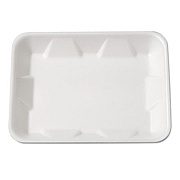 Genpak SUPERMARKET TRAY, 7.25 X 9.25 X 1.13, WHITE, 125/BAG, 4 BAGS/CARTON (4DWH)