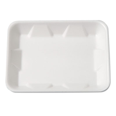 Genpak SUPERMARKET TRAY, 7.25 X 9.25 X 1.13, WHITE, 125/BAG, 4 BAGS/CARTON (4DWH)