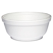 Dart Insulated Foam Bowls, 8 oz, White, 50/Pack, 20 Packs/Carton (8B20)