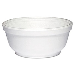 Dart Insulated Foam Bowls, 8 oz, White, 50/Pack, 20 Packs/Carton (8B20)