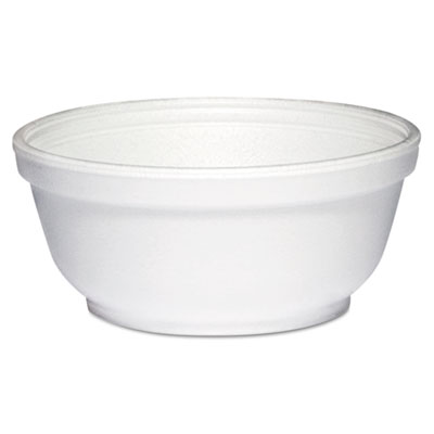 Dart Insulated Foam Bowls, 8 oz, White, 50/Pack, 20 Packs/Carton (8B20)