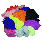 HOSPECO New Colored Knit Polo T-Shirt Rags, Assorted Colors, 10 Pounds/Carton (24510)