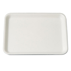 Genpak SUPERMARKET TRAY, 7.25 X 9.25 X 0.5, WHITE, 125/BAG, 4 BAGS/CARTON (4SWH)