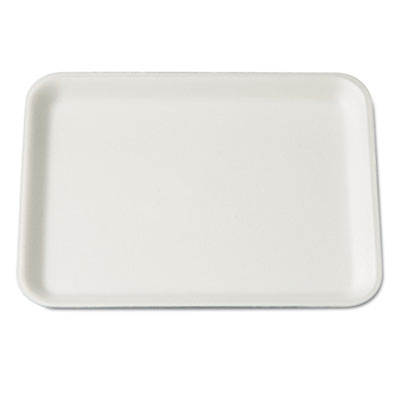 Genpak SUPERMARKET TRAY, 7.25 X 9.25 X 0.5, WHITE, 125/BAG, 4 BAGS/CARTON (4SWH)