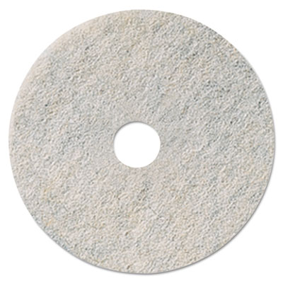 3M Niagara Natural Burnishing Pad, 27" Diameter, White, 5/Carton (35085)