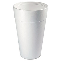Dart Foam Drink Cups, 44 oz, White, 20/Sleeve, 15 Sleeves/Carton (44TJ32)