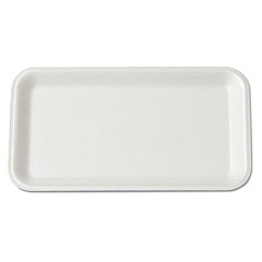 Genpak SUPERMARKET TRAY, 4.75 X 8.25 X 0.5, WHITE, 125/BAG, 4 BAGS/CARTON (17SWH)