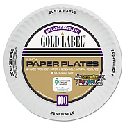 AJM Packaging Corporation Coated Paper Plates, 6" dia, White, 100/Pack, 12 Packs/Carton (CP6GOAWH)