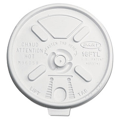 Dart Lift n' Lock Plastic Hot Cup Lids, Fits 12 oz to 24 oz Cups, Translucent, 1,000/Carton (16FTL)