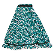 Rubbermaid Commercial Web Foot String Mop Heads, Microfiber, Green, Medium, 1-in. Green Headband (A81206GRE)