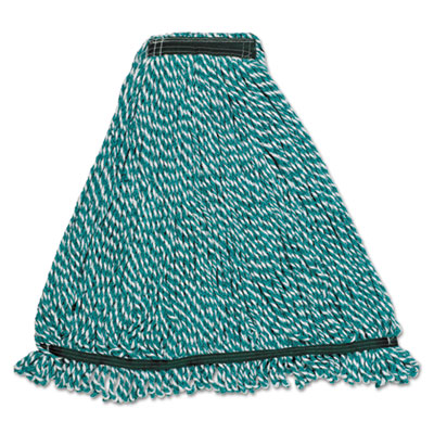 Rubbermaid Commercial Web Foot String Mop Heads, Microfiber, Green, Medium, 1-in. Green Headband (A81206GRE)