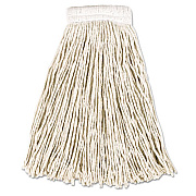 Rubbermaid Commercial Economy Cotton Mop Heads, Cut-End, White, 16 oz, 5-In White Headband (V156)