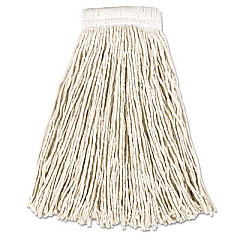 Rubbermaid Commercial Economy Cotton Mop Heads, Cut-End, White, 16 oz, 5-In White Headband (V156)