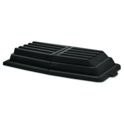 Rubbermaid Commercial Hinged Dome Tilt Truck Lid, 31.75w x 61d x 8.75h, Black (1028BLA)