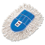 Rubbermaid Commercial Trapper Wedge Dust Mop Head, White, Cut-End, Cotton (U130)