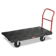 Rubbermaid Commercial Platform Truck with 8" Polyolefin Casters, 2,000 lb Capacity, 30 x 60 x 7, Black (4471BLA)