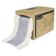 Rubbermaid Commercial Cut To Length Dust Mops, Cotton, White, Cut-End, 5 x 40 Ft, 1 Box (M150)