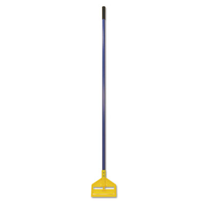 Rubbermaid Commercial Invader Fiberglass Side-Gate Wet-Mop Handle, 60", Blue/Yellow (H146BLU)