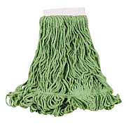 Rubbermaid Commercial Super Stitch Blend Mop Heads, Cotton/Synthetic, Large, Green (D253GRE)