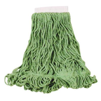 Rubbermaid Commercial Super Stitch Blend Mop Heads, Cotton/Synthetic, Large, Green (D253GRE)