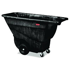 Rubbermaid Commercial 0.5 cu yd Structural Foam Tilt Truck, Standard Duty, 850 lb Capacity, Black (9T14BLA)