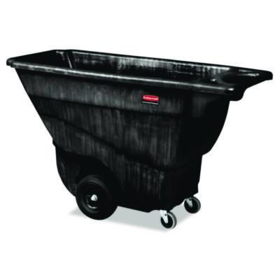 Rubbermaid Commercial 0.5 cu yd Structural Foam Tilt Truck, Standard Duty, 850 lb Capacity, Black (9T14BLA)