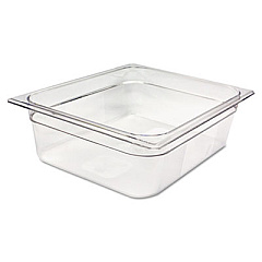Rubbermaid Commercial COLD FOOD PANS, 1/2-SIZE, 7.88 QT, 10.38 X 12.8 X 4, CLEAR (124PCLE)